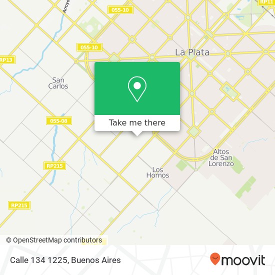 Calle 134 1225 map