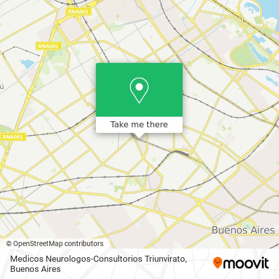 Medicos Neurologos-Consultorios Triunvirato map
