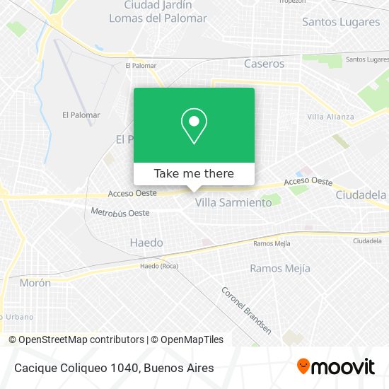 Cacique Coliqueo 1040 map