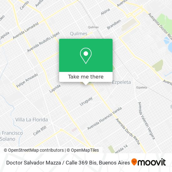 Doctor Salvador Mazza / Calle 369 Bis map