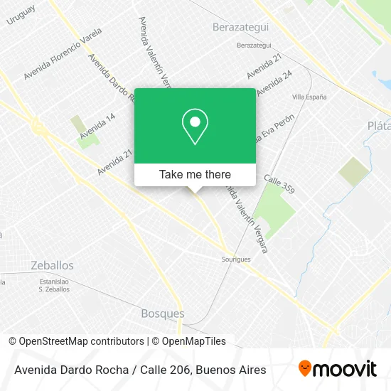 Mapa de Avenida Dardo Rocha / Calle 206