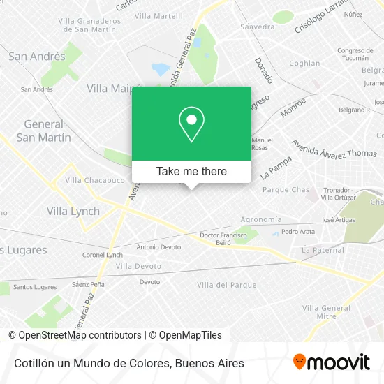 Cotillón un Mundo de Colores map