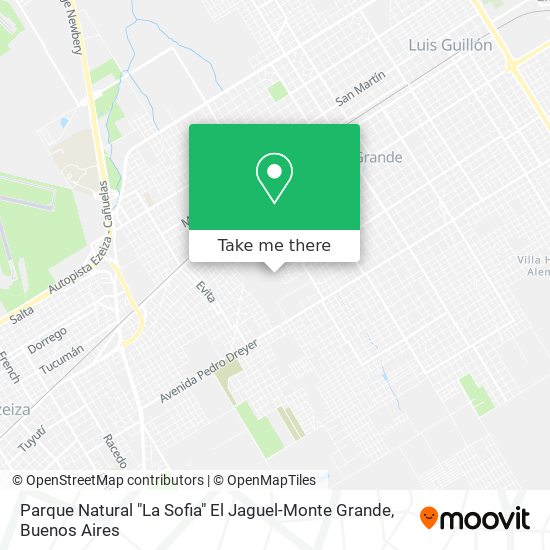 Parque Natural "La Sofia" El Jaguel-Monte Grande map