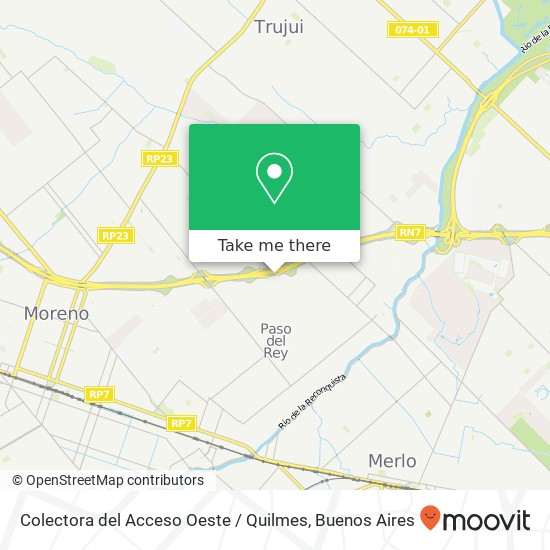 Mapa de Colectora del Acceso Oeste / Quilmes