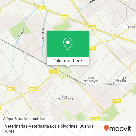 Veterinarias-Veterinaria Los Polvorines map