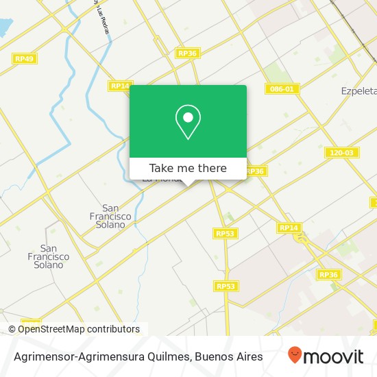 Agrimensor-Agrimensura Quilmes map