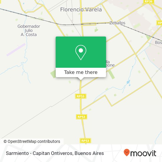 Sarmiento - Capitan Ontiveros map
