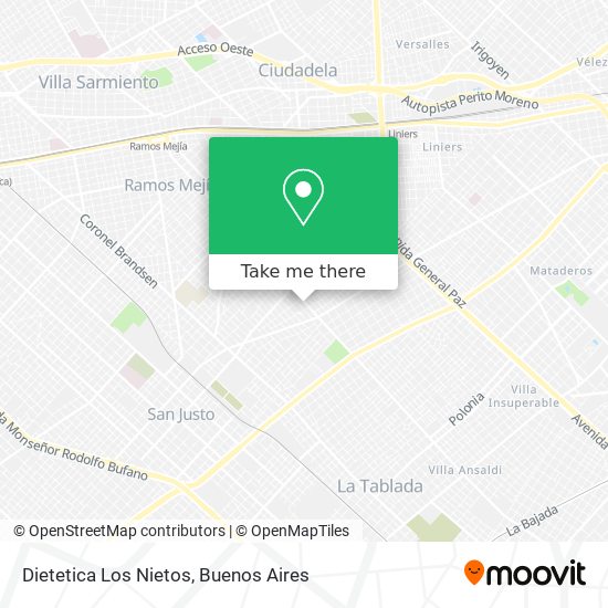 Dietetica Los Nietos map