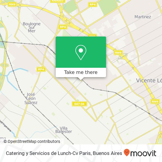 Mapa de Catering y Servicios de Lunch-Cv Paris