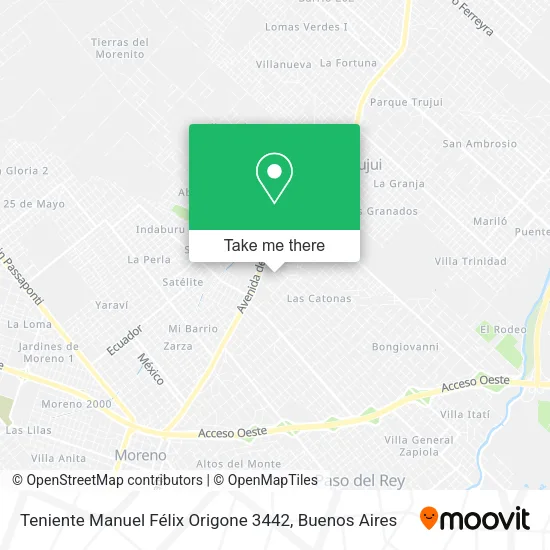 Mapa de Teniente Manuel Félix Origone 3442