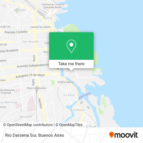 Río Darsena Sur map