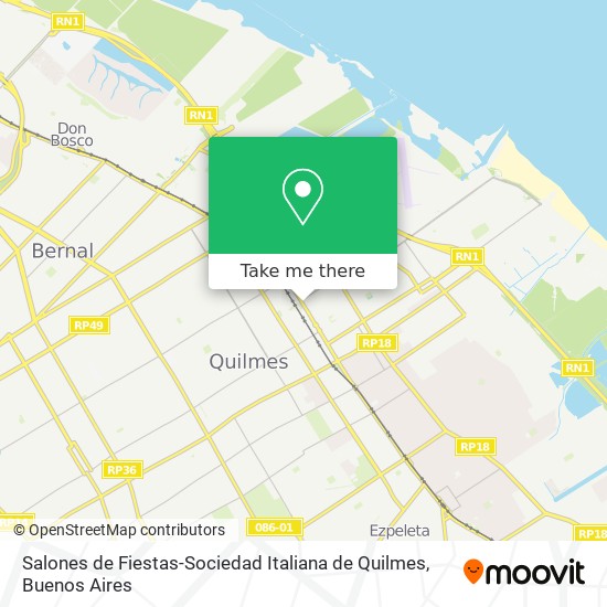 Salones de Fiestas-Sociedad Italiana de Quilmes map