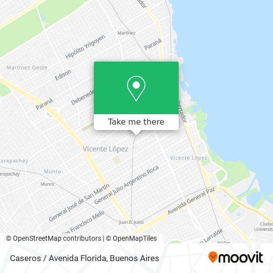 Mapa de Caseros / Avenida Florida
