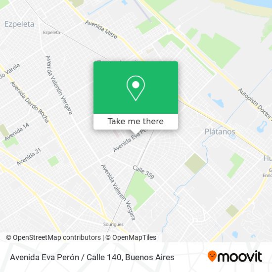 Avenida Eva Perón / Calle 140 map