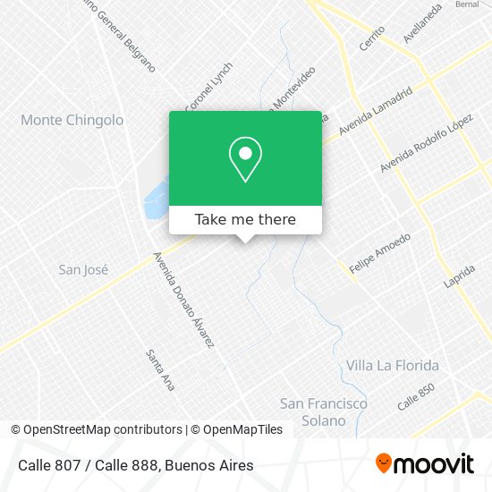 Calle 807 / Calle 888 map