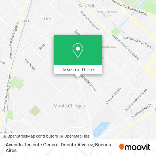 Avenida Teniente General Donato Álvarez map