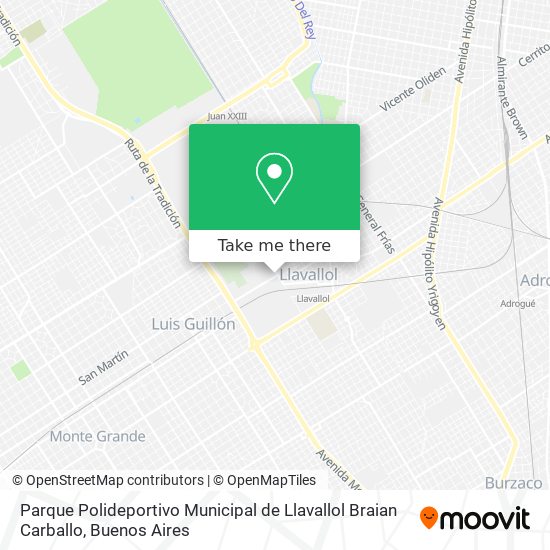 Parque Polideportivo Municipal de Llavallol Braian Carballo map