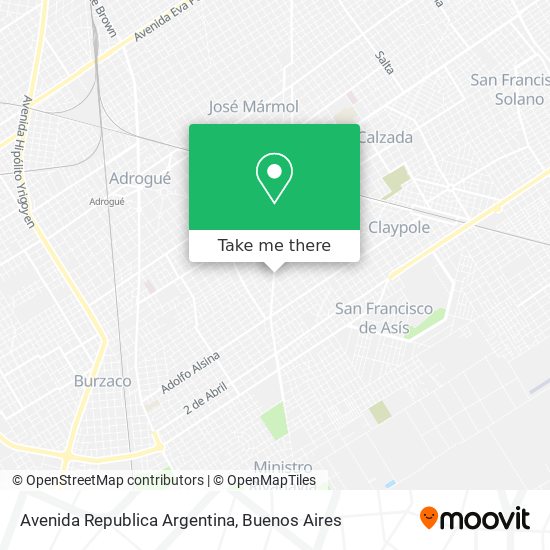 Avenida Republica Argentina map