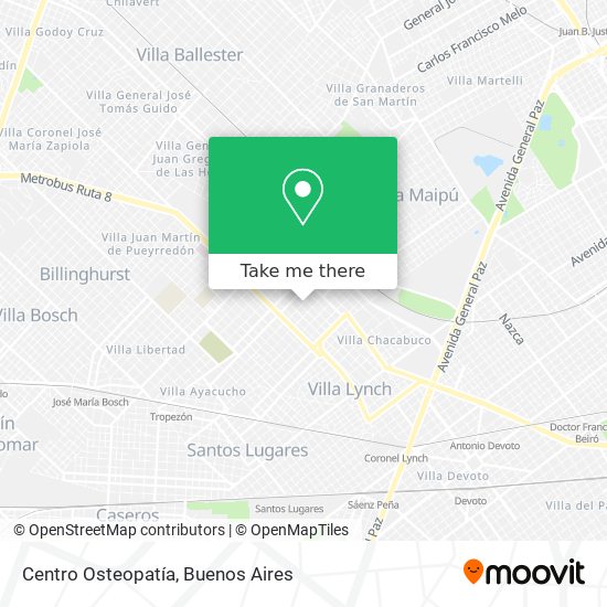 Centro Osteopatía map