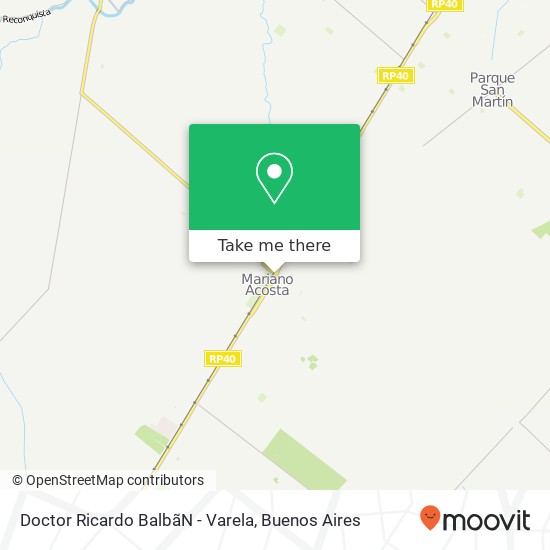 Mapa de Doctor Ricardo Balbã­N - Varela