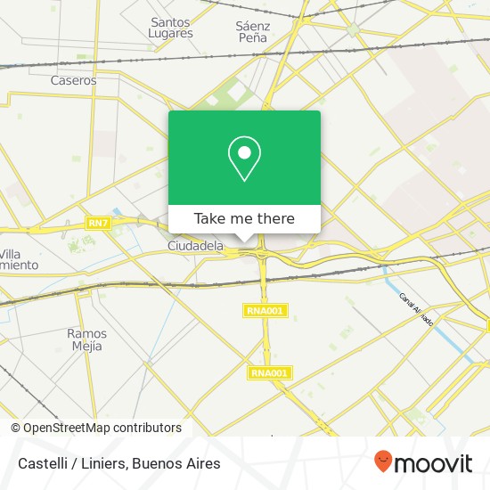Castelli / Liniers map