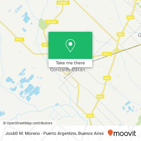 Josã© M. Moreno - Puerto Argentino map