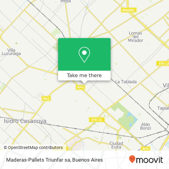 Maderas-Pallets Triunfar sa map