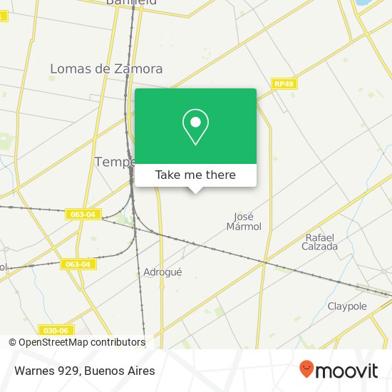 Warnes 929 map