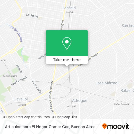 Articulos para El Hogar-Osmar Gas map