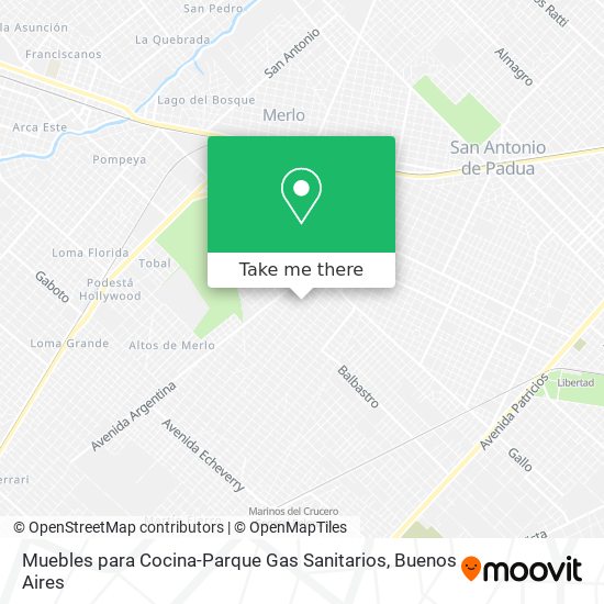 Mapa de Muebles para Cocina-Parque Gas Sanitarios