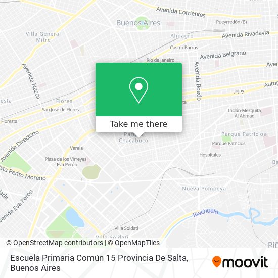 Mapa de Escuela Primaria Común 15 Provincia De Salta