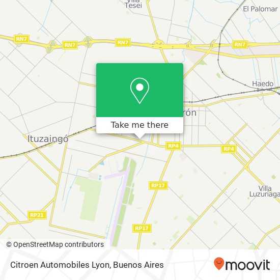 Mapa de Citroen Automobiles Lyon
