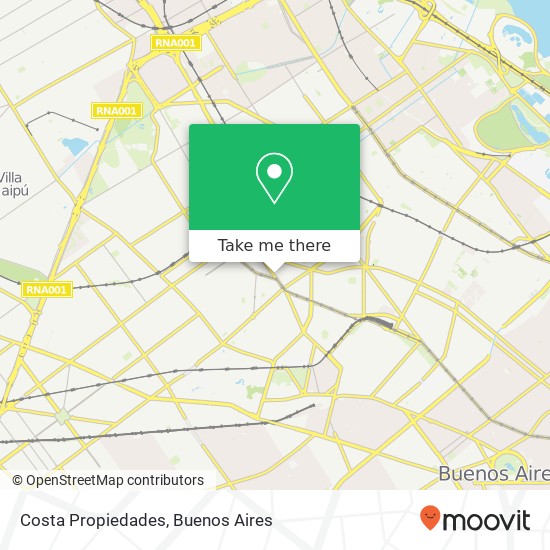 Costa Propiedades map