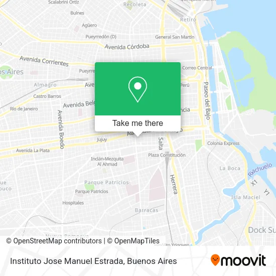 Mapa de Instituto Jose Manuel Estrada