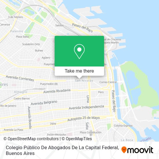 Colegio Público De Abogados De La Capital Federal map
