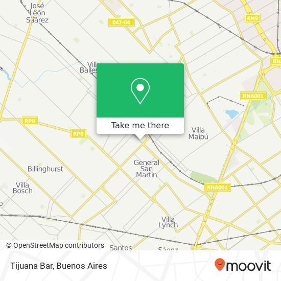 Mapa de Tijuana Bar