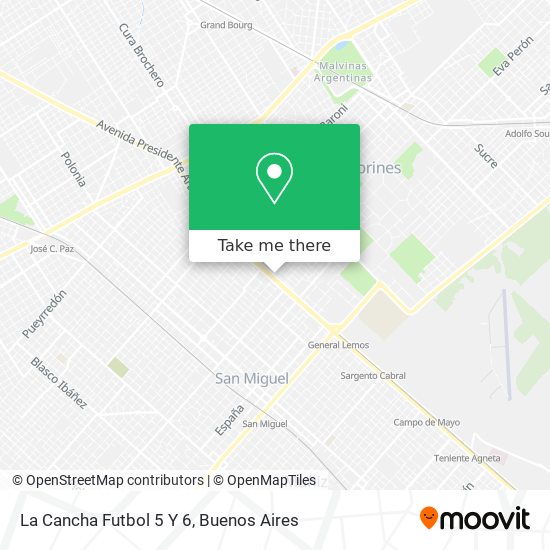 Mapa de La Cancha Futbol 5 Y 6
