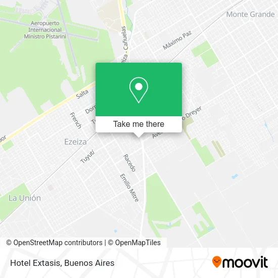 Hotel Extasis map