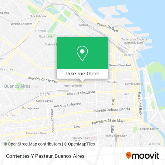 Corrientes Y Pasteur map