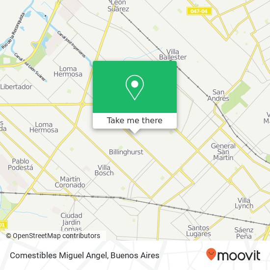 Mapa de Comestibles Miguel Angel