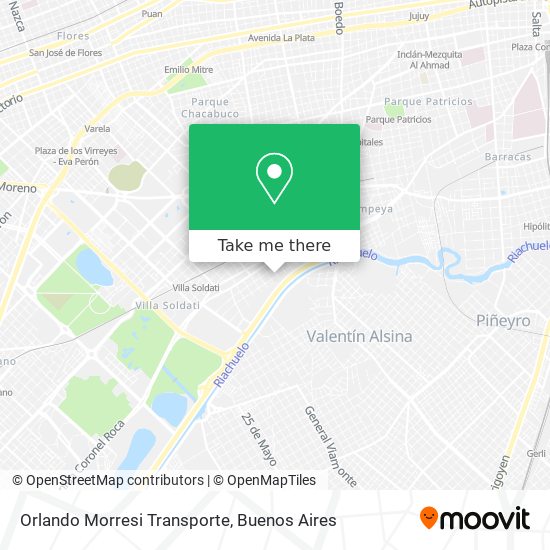 Mapa de Orlando Morresi Transporte