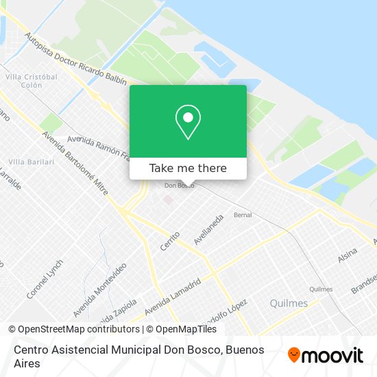 Mapa de Centro Asistencial Municipal Don Bosco