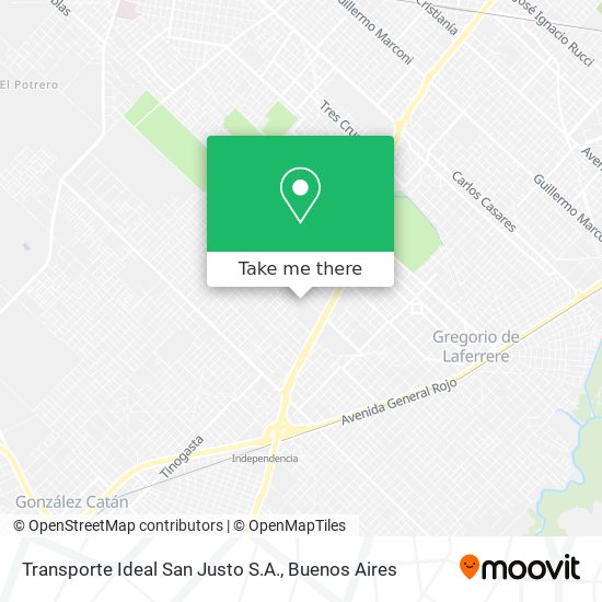 Transporte Ideal San Justo S.A. map