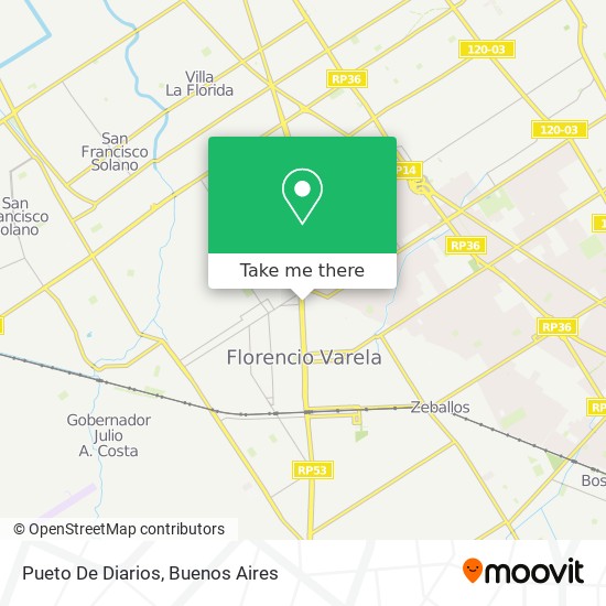 Pueto De Diarios map