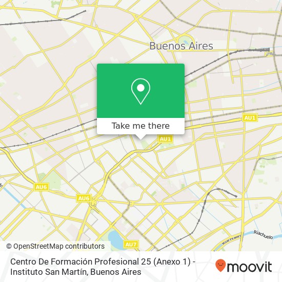 Mapa de Centro De Formación Profesional 25 (Anexo 1) - Instituto San Martín
