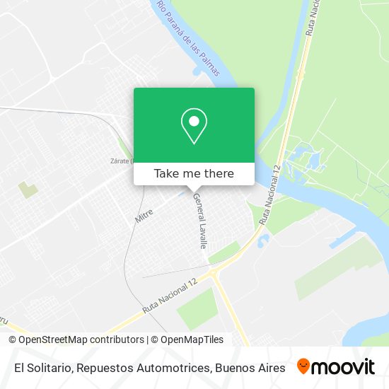 El Solitario, Repuestos Automotrices map
