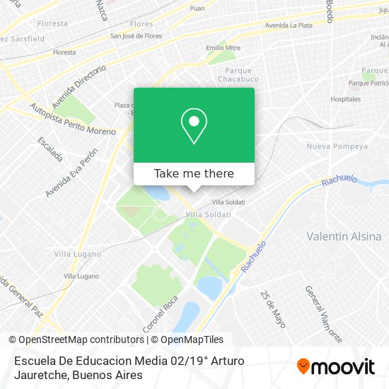 Mapa de Escuela De Educacion Media 02 / 19° Arturo Jauretche