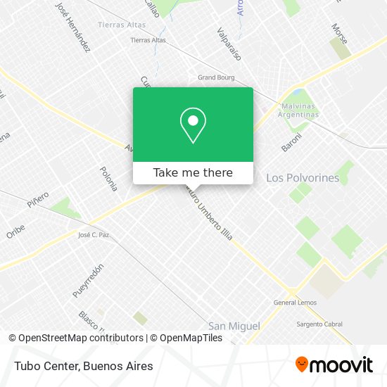 Tubo Center map