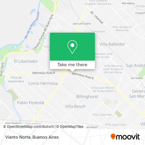 Viento Norte map