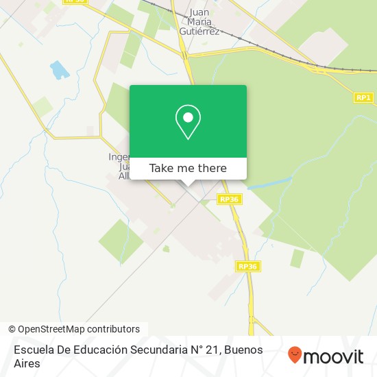 Escuela De Educación Secundaria N° 21 map